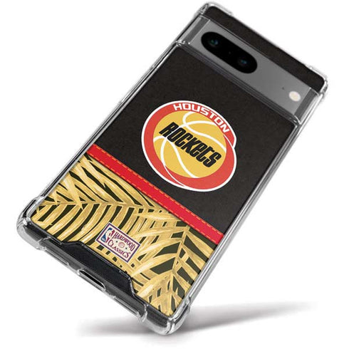 NBA Houston Rockets Retro Palms Google Pixel 8a Clear Case